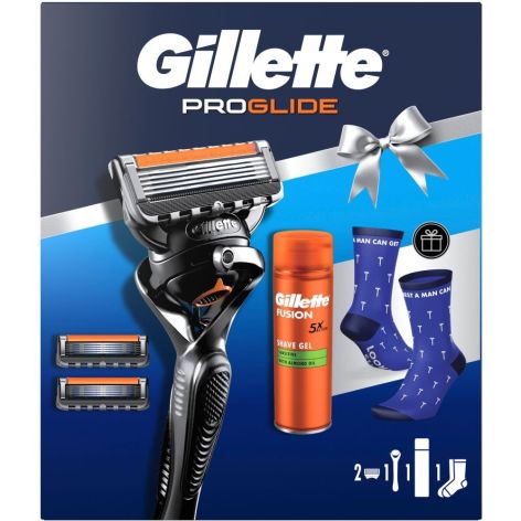 Gillete Proglide Maquinilla de Afeitar+Fusion Shave Gel Estuche