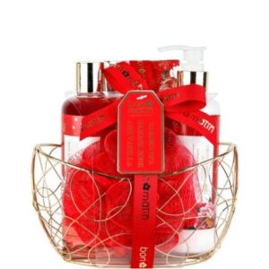 Bon Matin Cesta Metal Dorada